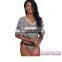 Wholesale Black White Striped Beach Shirt Brazilian Bikini Beachwear