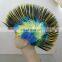 factory price football fan wig/hair colorful sports football fans party wig