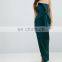 2018 New Design Bandeau Fold Bow Front Scuba Maxi Women Prom Dress
