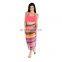 Multicolour Smudge Stripes Print Sarong