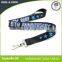 custom sublimation polyester blue lanyards with logo heat transfer for exhibiton