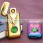 Double arc USB lighter three-dimensional relief decoration customized cigarette lighter