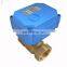 CWX series DN15-25 2 way mini electric ball valve/ DC12v motorized valve