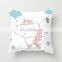 Custom Cute Printed Pillow Cartoon Animal Linen/Cottton Linen Pillow Cover