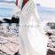 Elegant Lace Patchwork Button Front Open Long Sleeve White Cotton Beach Dress Women Swimwear Cover Up Beach Tunic Plus Size