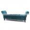 Customized Largest Long large Wooden Seat velvet sofa chair big bench with big storage space open lid