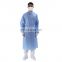 OEM Medical Institution Isolation Garments Protective Clothes Overcoat White Blue Isolation Gown
