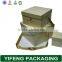 Packaging round cardboard hat boxes for flowers with handles