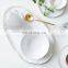 European Style Frankfurt style Gold Rim Spot Ceramic Plate Fish Dish Steak Western Dish Dessert Plate Rice Bowl Phnom Penh Serie