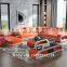 Living Room Nordic Modern Style Furniture Sets Design Leather Corner Sofa Lounge Luxury Black U Shaped Sofa