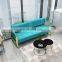 Luxury Gold beauty reception salon pink metal waiting sofa set living room furniture