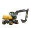 Powerful hydraulic rubber tire wheel mini excavator