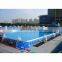 PVC Above Ground Swimming Pool Rectangular Square Metal Frame Pool for Sale / Outdoor Frame Swimming Pool