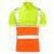 Polyester hi vis workwear shirt with custom logo high visibility yellow and blue uniform shirt / wholesale high quality apparels