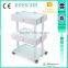 beauty salon furniture glass shelf trolley for sale