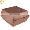 Custom disposable recyclable hamburger box packaging paper chips hamburger packing box Kraft Paper Burger Hamburger Box