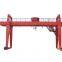 Boxed beam double girder gantry crane portal with saddles and cantilevers