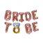 16Inch Rose Gold Bride to Be Letter Balloon Miss to Mrs Diamond Ring for Wedding Party Decoration Aluminum Foil Balloon