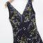 2025 Spring/Summer New European and American Style Women's Fashion Sexy Spicy Girl Waist Collection Printed Dress