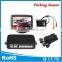Auto parking rear view camera with lcd monitor and 4 sensors for truck