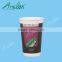Double wall insulated paper cup with lids