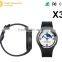2016 X3 sim card smart watch 3g round smart watch MTK 6572 watch mobile lowest price