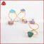 Fashion agate druzy double rings jewelry gold finger ring designs for girls