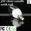 Unique 3W E14 ceramic pull tail LED light clear candle bulbs with 3 years warranty