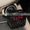 USB car charger mini digital thermometer multi function car volt meter