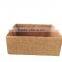 Straw storage/ stock box with leather handles, set of 5