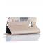 Frosted Auto Pull Flip Wallet PU Leather Case For HTC M9 MT-3024