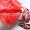Event Products Red Artificial Ostrich Feather Decorations Party Dance Mask