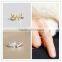 2015 tiny delicate adjustable 925 Sterling Silver deer antler ring