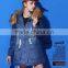 2014 Women coat Winter Jean Long European denim jacket women cheap with fur collar Coat                        
                                                Quality Choice