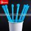 Brightly colored pearl milk tea plastic spoon straws