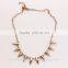 Fashion Jewelry Punk Spikes Gold Alloy Choker Necklace