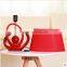 Fancy red ceramic home decoration European modern table lamp for bedroom