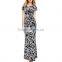 2016 Spring Summer Elegant Vintage Print Short Sleeve Casual Party Fit Bodycon Dress