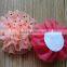 Hot sell handmade fabric dot pattern flowers H-546