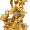 Brass Goddess Saraswati 10"