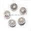 Wholesale Glittering Rhinestone Buttons,Flower Crystal Pearl Button