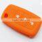 VW 3 buttons silicone skin custom for car key Factory in orange
