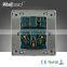 2015 China Wholesaler Hot Sale Wallpad Luxury 16A Wall Light Switch Satin Metal Panel 1 Gang 3 Pin Switch Socket Outlet