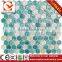 Green crystal mix color marble mosaic tile