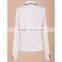 Contrast color office uniform design ladies new design fashion top