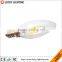 Glass+Aluminum AC200-240V 4w E14 flame tip led candle light & led lamp