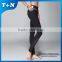 Promotional high Quality Elastic sexy Gym Wear capri suit for girls