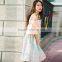 thailand fashion dress neck boat off shoulder tops for women ladies girls knee lenth skirts latest suit