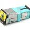 SC fiber optic adapter dark green body without flange with shutter