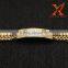 New Mens Two Line Big Franco Bracelet 14k Yellow Gold Stainless Steel CNC Zircon Stone Hip Hop Bracelet                        
                                                Quality Choice